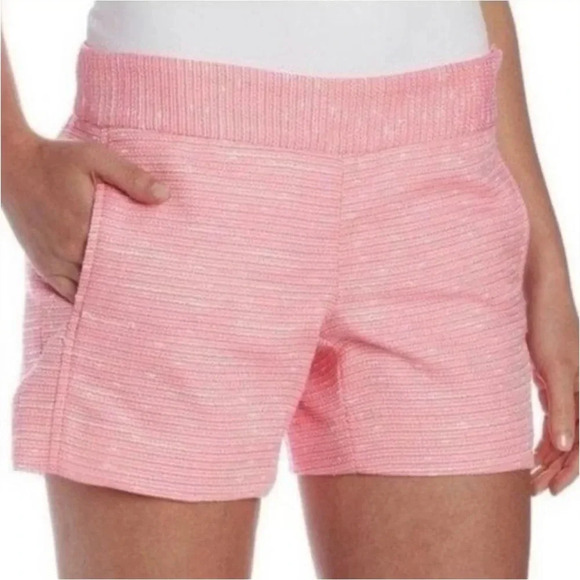 ! Lilly Pulitzer Sloane Pink Tweed Low Rise Side Zip Shorts Women's Size 00 - Picture 1 of 6
